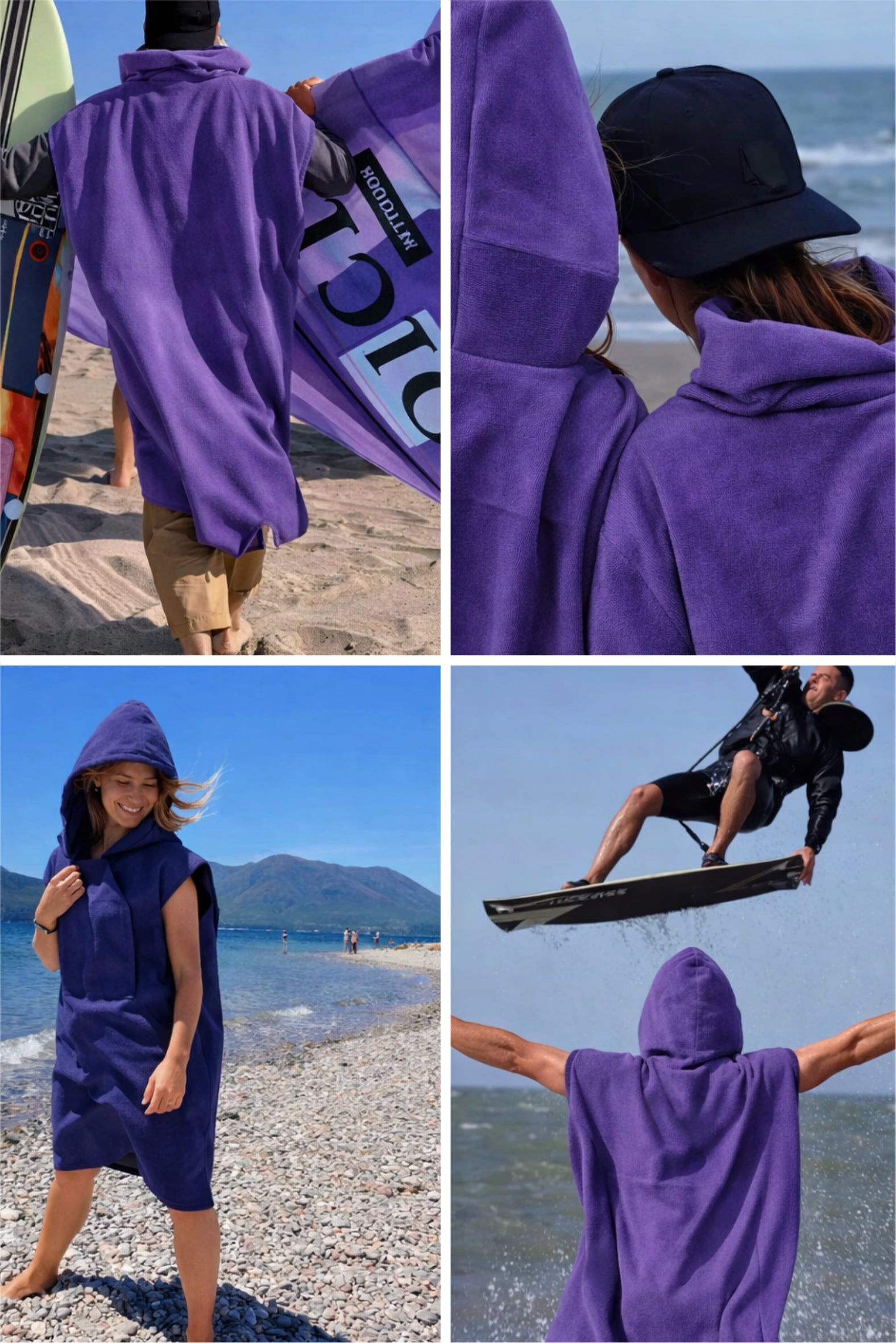 PURPLE PONCHO TOWEL
